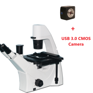 Trinocular Phase Contrast Digital Inverted Microscope + 3.0 USB camera