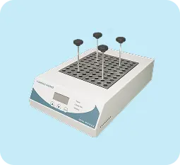 Collection of benchtop laboratory instruments including centrifuges, shakers, and mixers for general lab applications.
