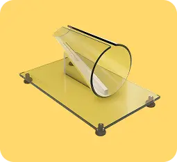 Transparent acrylic rodent restrainer designed for safe animal handling during procedures.